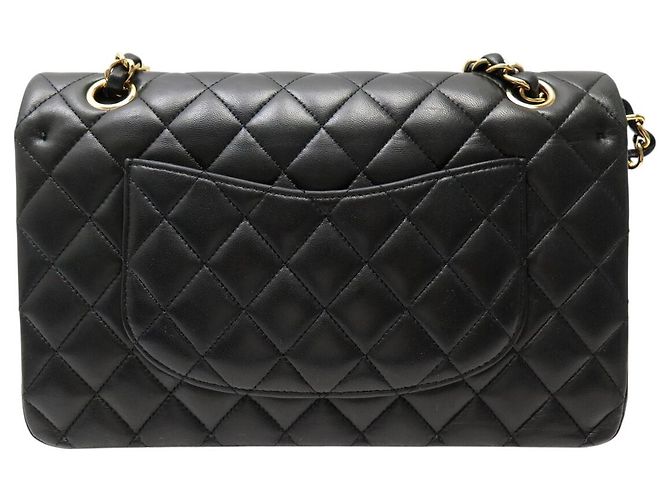 CHANEL CLASSIQUE 11.12 TIMELESS MEDIUM HANDTASCHE SCHWARZES LEDER SCHULTERGURT - Ansicht 2