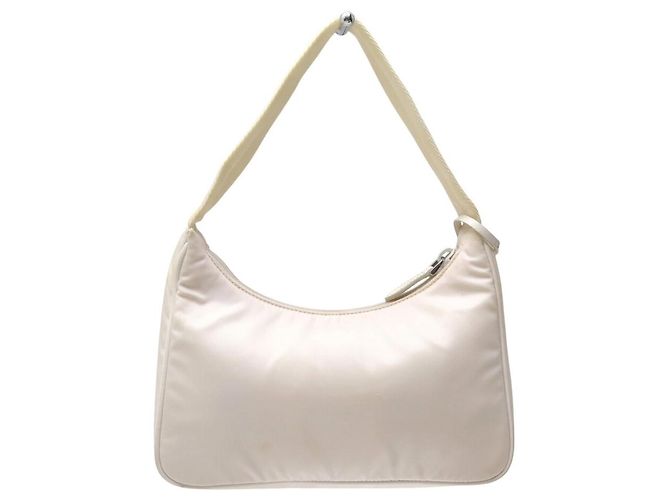 Re-Edition SAC A MAIN PRADA 1NE515 MINI RE EDITION 2000 EN NYLON BLANC BAGUETTE BAG - vue 2
