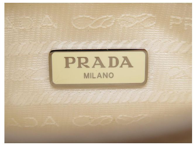 Re-Edition SAC A MAIN PRADA 1NE515 MINI RE EDITION 2000 EN NYLON BLANC BAGUETTE BAG - vue 8