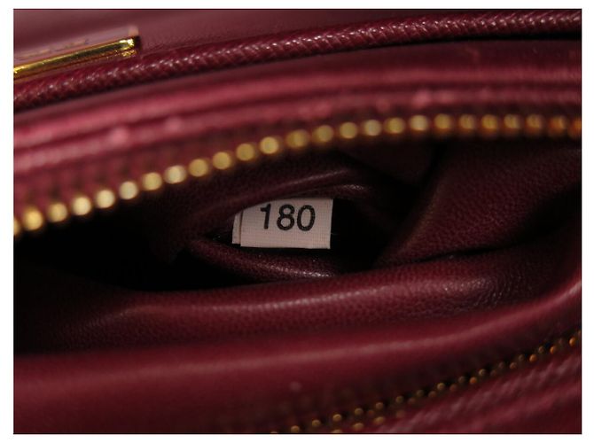 PRADA PYRAMID FRAME BL0808 HANDTASCHE AUS ROTEM BICOLOR SAFFIANO-LEDER BAG - Ansicht 13