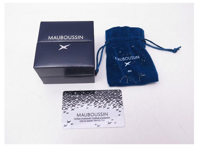 MAUBOUSSIN LE PREMIER JOUR RING 2 REIHEN T49 DIAMANT 18K WEISSGOLD 2GR - Ansicht 14