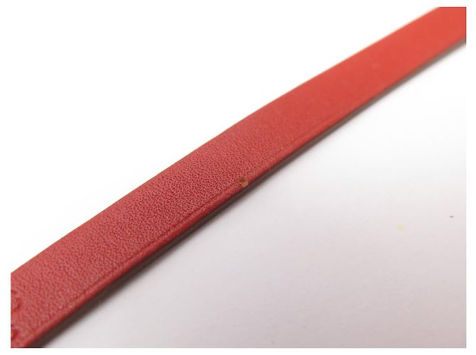 Hermès BRACCIALE HERMES BEHAPI CUIR SWIFT ROUGE BRIQUE & GOLD REVERSIBLE QUADRUPLE TOUR - vista 19