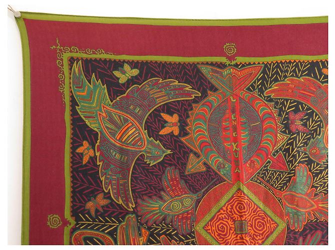 Hermès NEU HERMES LEGENDE KUNA PEUPLE DE PANAMA TUCH CARRE 90 KASHMIR & SEIDE - Ansicht 2