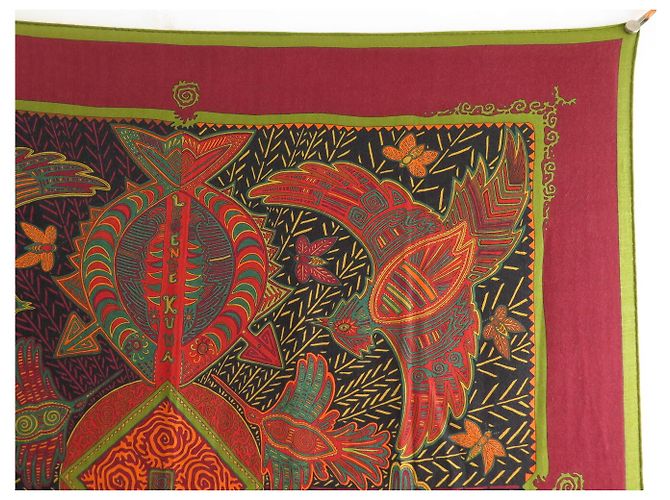 Hermès NEU HERMES LEGENDE KUNA PEUPLE DE PANAMA TUCH CARRE 90 KASHMIR & SEIDE - Ansicht 3