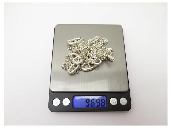 Hermès NUOVO COLLANA HERMES FARANDOLE SAUTOIR 120 CM IN ARGENTO MASSICCIO 96.9GR - vista 7