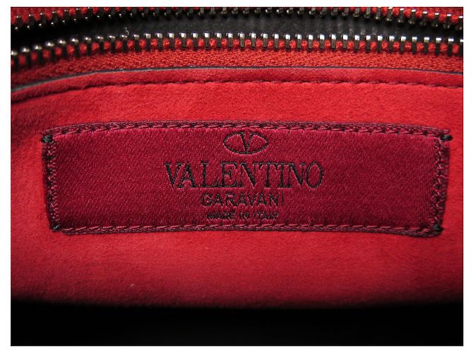 BOLSA VALENTINO ROCKSTUD SPIKE EM COURO PRETO COM PREGOS 7W2B0122NAP - vista 9