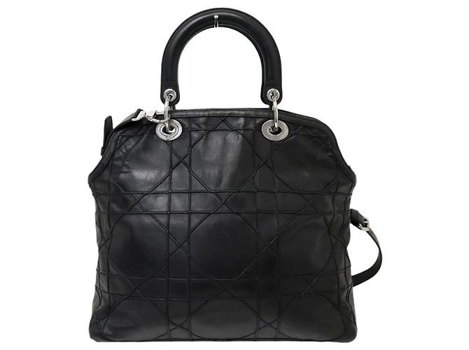 BORSA A MANO CHRISTIAN DIOR GRANVILLE IN PELLE CANNAGE CON TRACOLLA - vista 2