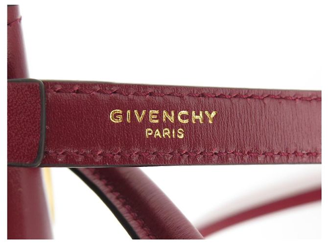 NEUE GIVENCHY PINCH MITTELARES HANDTASCHE BB5158B2CN BORDEAUX LEDER SCHULTERGURT - Ansicht 6
