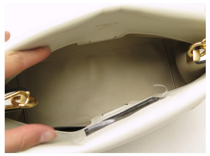 NEUE GIVENCHY PINCH MITTELARES HANDTASCHE BB5158B2CN WEISSES LEDER SCHULTERTASCHE - Ansicht 7