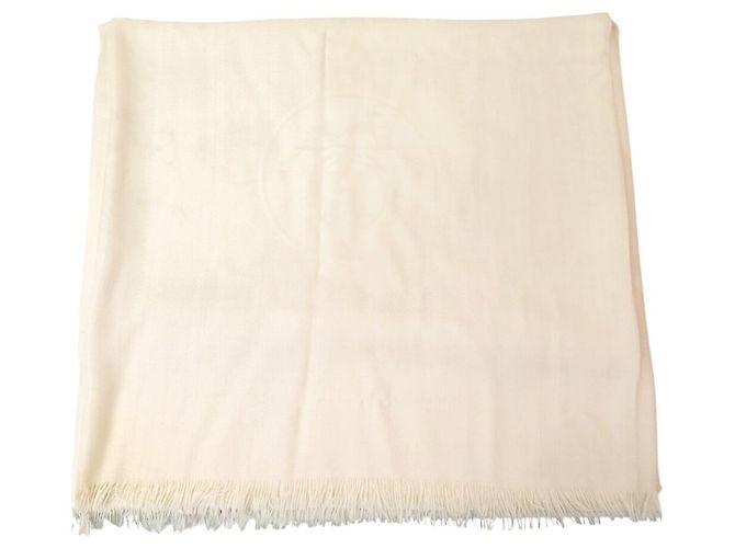 Hermès HERMES NEW EX LIBRIS KASHMIR & SEIDE GELBER SCHAL CASHMERE SHAWL - Ansicht 2
