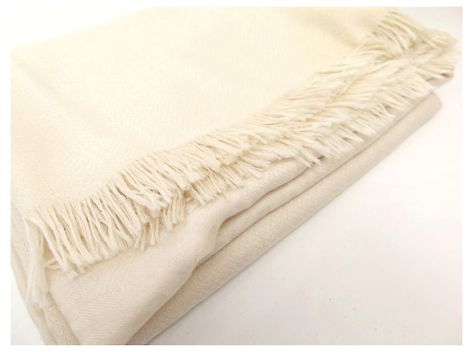 Hermès HERMES NEW EX LIBRIS KASHMIR & SEIDE GELBER SCHAL CASHMERE SHAWL - Ansicht 8