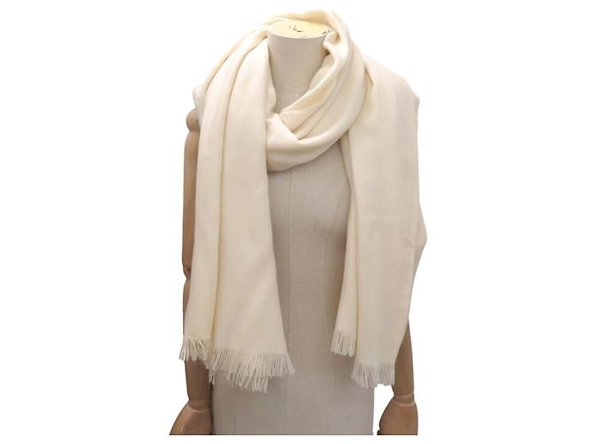Hermès HERMES NEW EX LIBRIS KASHMIR & SEIDE GELBER SCHAL CASHMERE SHAWL - Ansicht 9