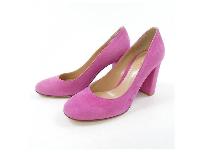 Autre Marque Décolleté Gianvito Rossi in pelle rosa - vista 3