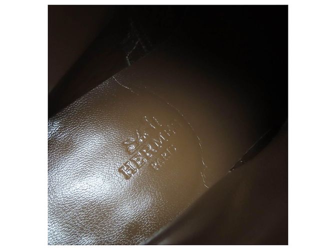 Hermès Neo Kelly Buckle Leder Stiefeletten 37.5 - Ansicht 10
