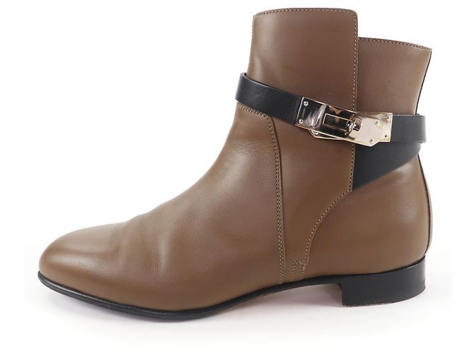 Hermès Neo Kelly Buckle Leder Stiefeletten 37.5 - Ansicht 5