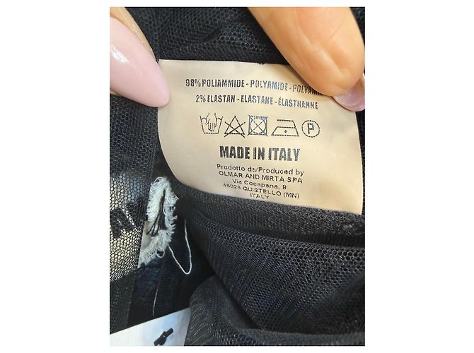 Autre Marque Uma Wang Gonna in tulle a balze in pizzo nero - vista 4