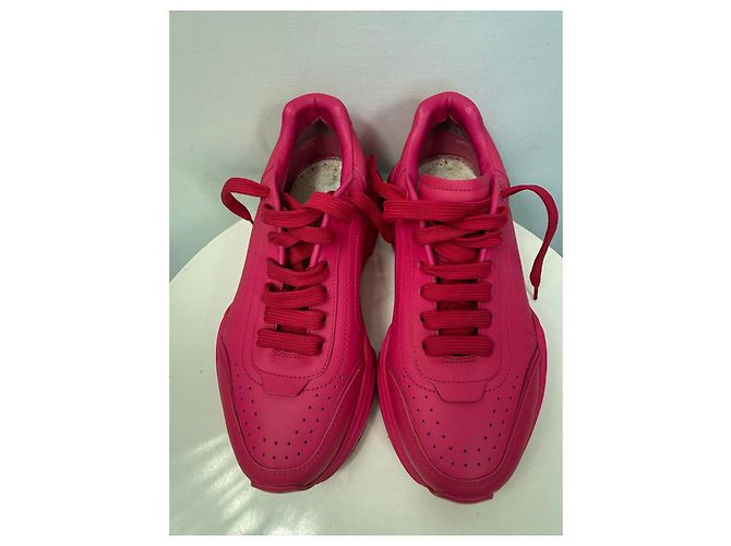 Dolce & Gabbana Sneakers chunky basse in pelle rosa - vista 2