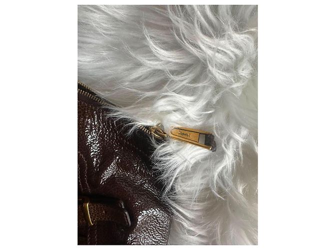 Downtown Yves Saint Laurent Muse Two mala de mão em couro castanho - vista 14