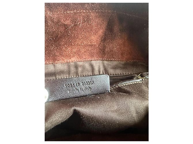 Downtown Yves Saint Laurent Muse Two mala de mão em couro castanho - vista 17