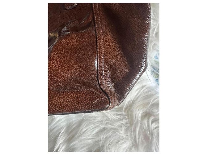 Downtown Yves Saint Laurent Muse Two mala de mão em couro castanho - vista 7