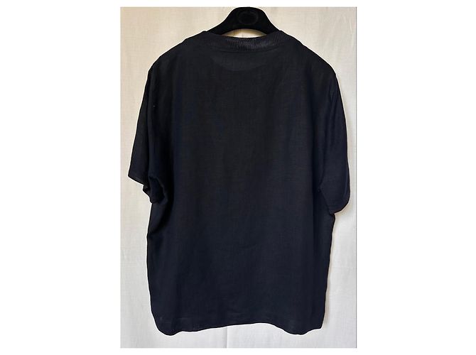Giorgio Armani Camiseta de lino negra - vista 3