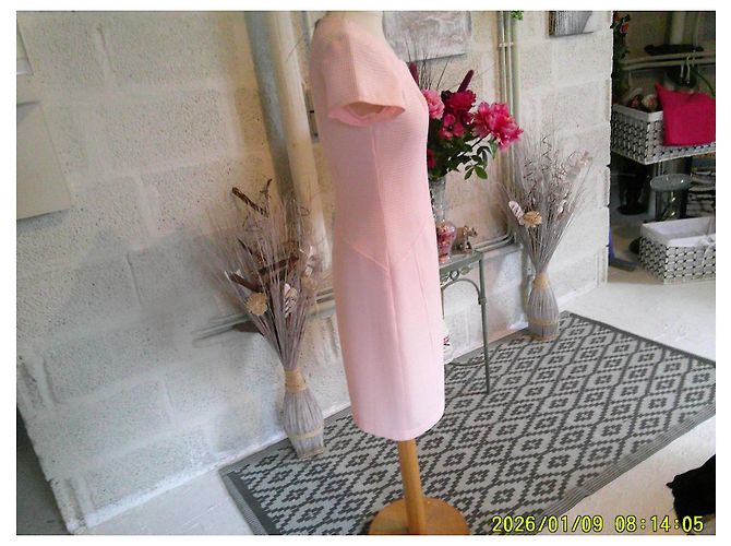 Autre Marque Vestido Rosa Texturizado De Facto - vista 5