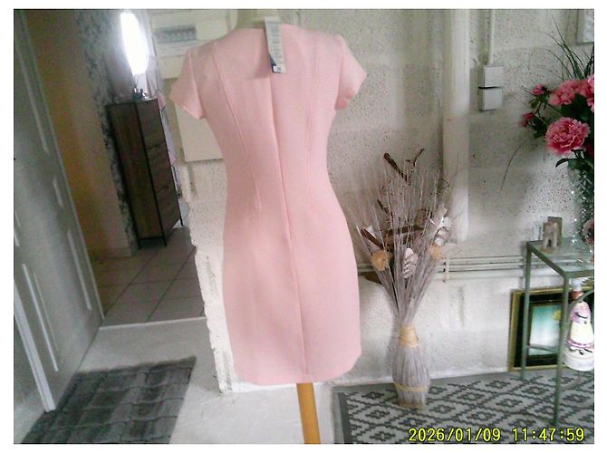 Autre Marque Vestido Rosa Texturizado De Facto - vista 6