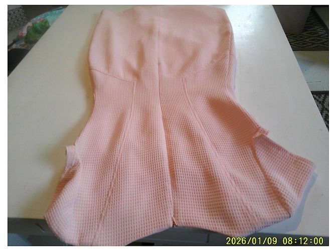 Autre Marque Vestido Rosa Texturizado De Facto - vista 7