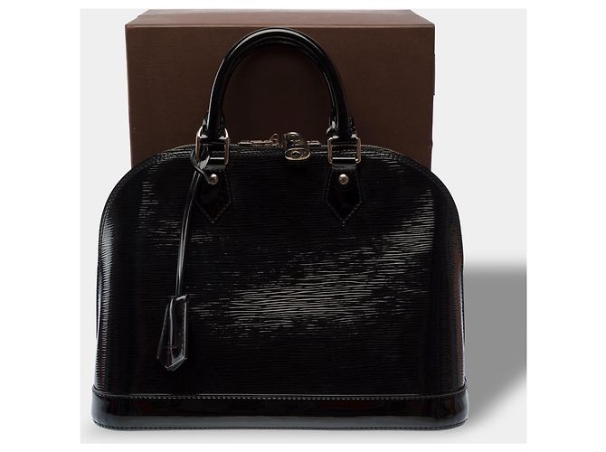 LOUIS VUITTON Alma Tasche aus schwarzem Lackleder - 104018 - Ansicht 2