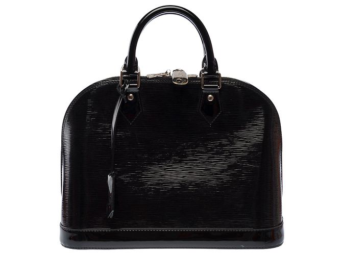 LOUIS VUITTON Alma Tasche aus schwarzem Lackleder - 104018 - Ansicht 3