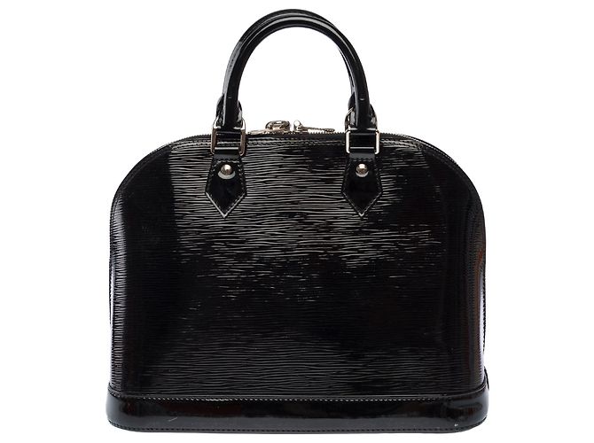 LOUIS VUITTON Alma Tasche aus schwarzem Lackleder - 104018 - Ansicht 4
