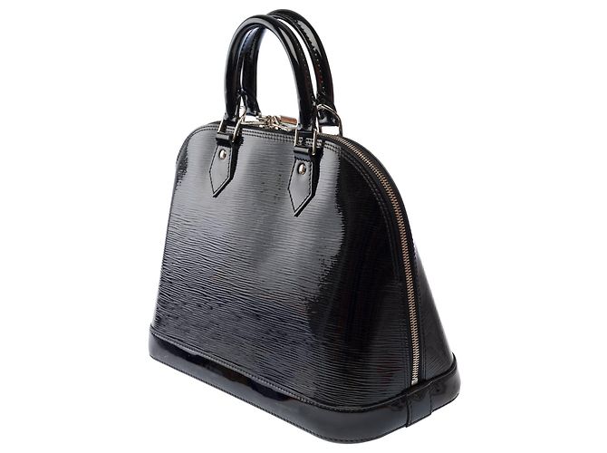 LOUIS VUITTON Alma Tasche aus schwarzem Lackleder - 104018 - Ansicht 6