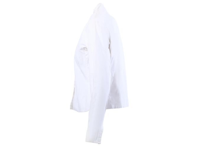 Chaqueta GFF Gianfranco Ferré de algodón blanco con cierre invisible - vista 2