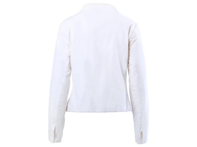 Chaqueta GFF Gianfranco Ferré de algodón blanco con cierre invisible - vista 3