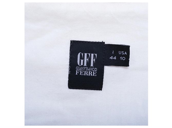 Chaqueta GFF Gianfranco Ferré de algodón blanco con cierre invisible - vista 6