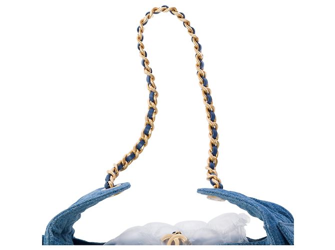 Bolsa CHANEL em Denim Azul - 104009 - vista 10
