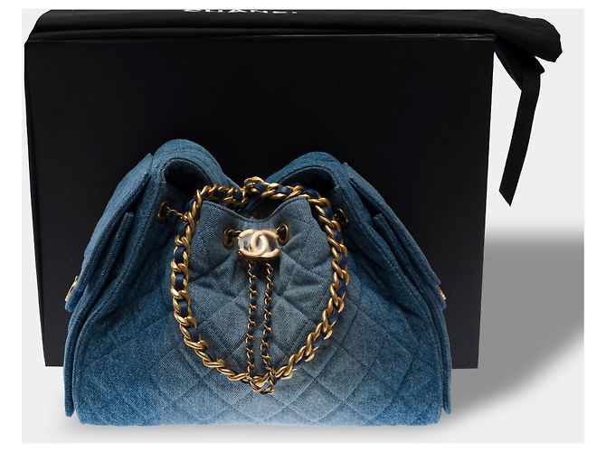 Bolsa CHANEL em Denim Azul - 104009 - vista 2