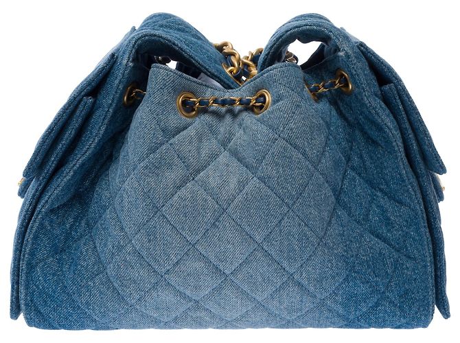 Bolsa CHANEL em Denim Azul - 104009 - vista 4