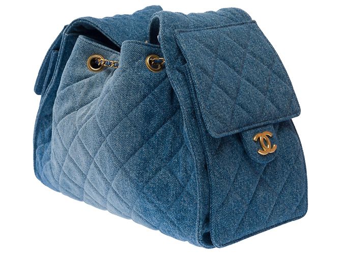 Bolsa CHANEL em Denim Azul - 104009 - vista 6