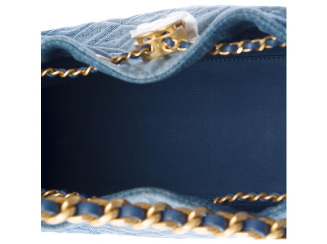 Bolsa CHANEL em Denim Azul - 104009 - vista 9