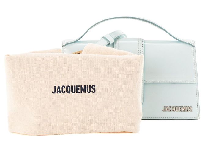 JACQUEMUS - Borsa a tracolla Le Grand Bambino Jacquemus in pelle liscia blu - vista 10