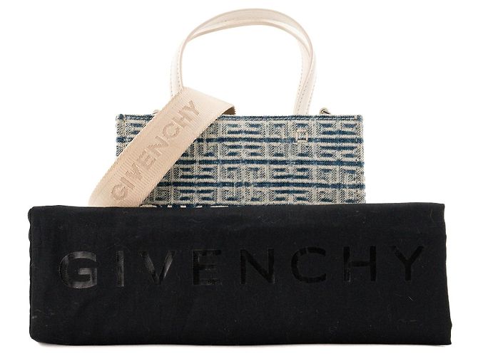 GIVENCHY - Bolsa de ombro G Tote Givenchy em lona denim azul marinho - vista 7