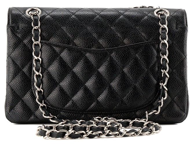 CHANEL - Borsa a tracolla Classique/Timeless 11.13 small Chanel in pelle caviar nera - vista 3