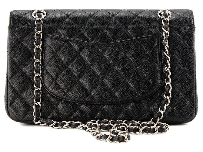 CHANEL - Borsa a tracolla Classique/Timeless 11.12 Chanel in pelle caviar nera - vista 3