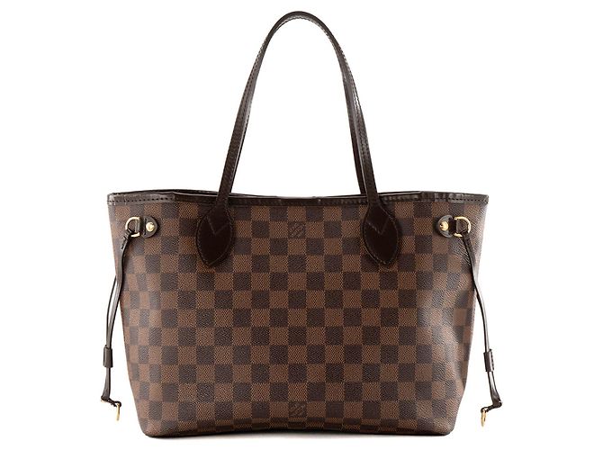 LOUIS VUITTON - Borsa tote Neverfull PM Louis Vuitton in toile enduite damier ébène - vista 3