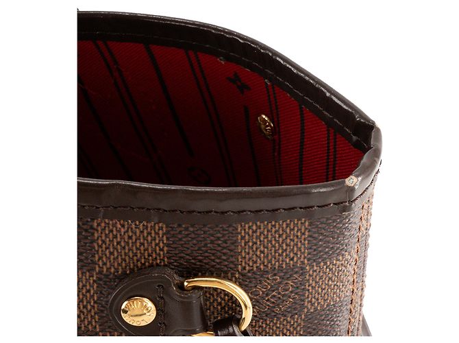 LOUIS VUITTON - Borsa tote Neverfull PM Louis Vuitton in toile enduite damier ébène - vista 5