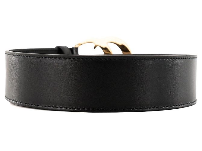GUCCI - Cinturón Gucci Marmont de piel lisa negra (T75) - vista 2