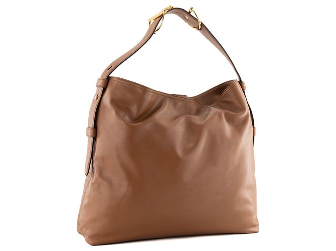 GUCCI - Borsa a tracolla Beatrix GM Gucci in pelle liscia marrone - vista 2