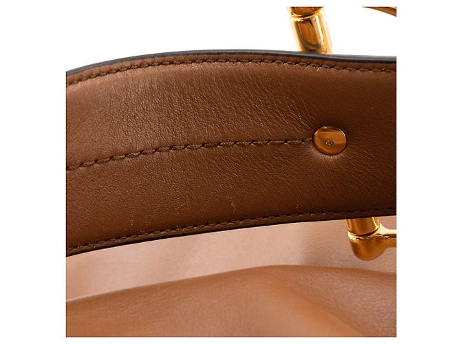 GUCCI - Borsa a tracolla Beatrix GM Gucci in pelle liscia marrone - vista 6