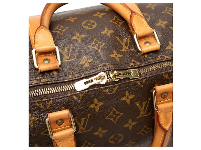 Brown Louis Vuitton Monogram Keepall 50 Travel Bag - view 8